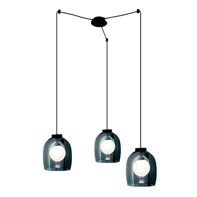 Zambelis 22145 - Luster na lanku 3xG9/5W/230V pavúk čierna