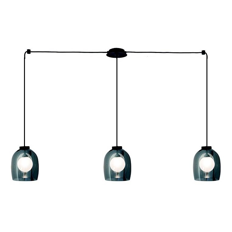 Zambelis 22146 - Luster na lanku 3xG9/5W/230V pavúk čierna