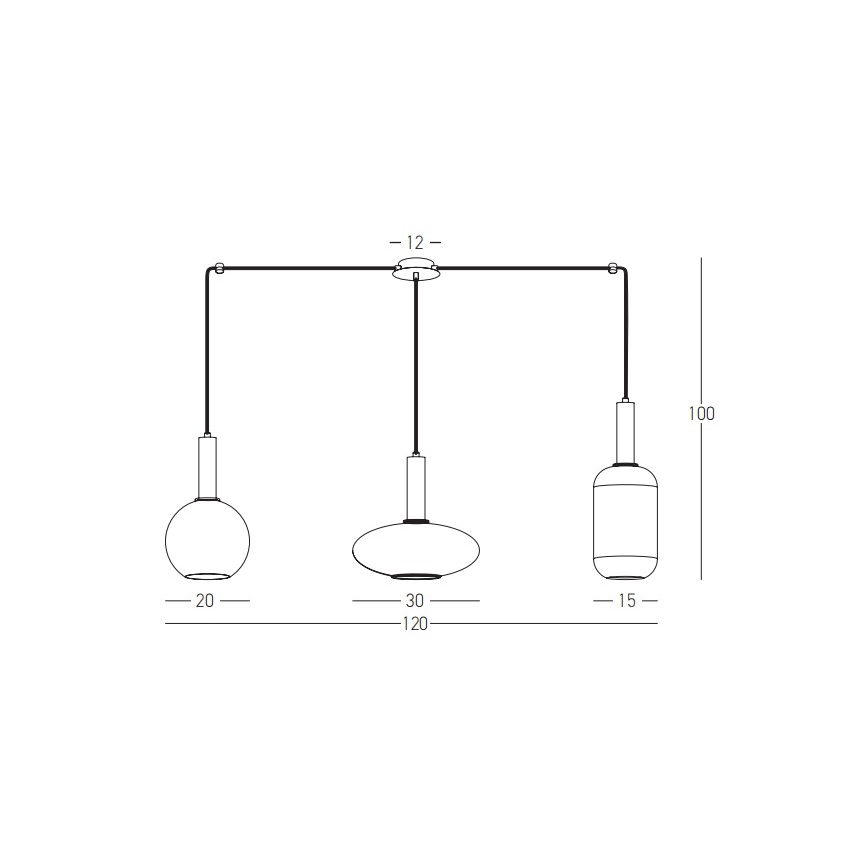 Zambelis 22151 - Luster na lanku 3xE27/40W/230V pavúk zlatá