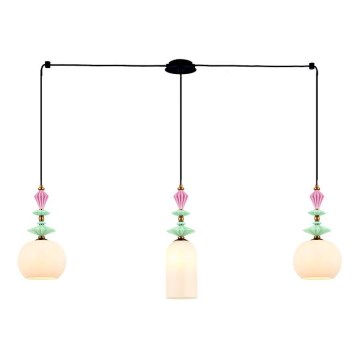 Zambelis 22153 - Luster na lanku 3xE27/40W/230V pavúk keramika