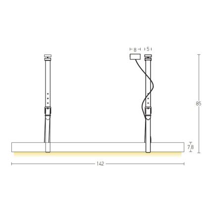 Zambelis 22211 - LED Luster na lanku LED/45W/230V