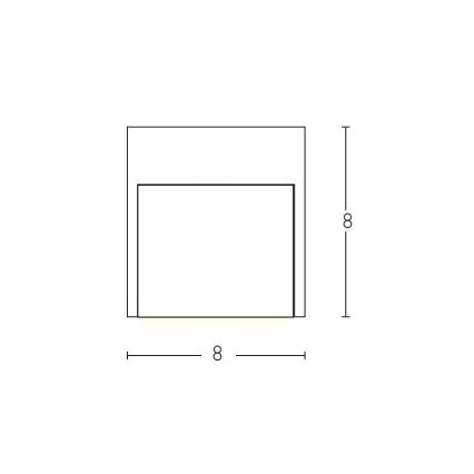 Zambelis E111 - LED Vonkajšie nástenné svietidlo LED/3W/230V 3000K IP54