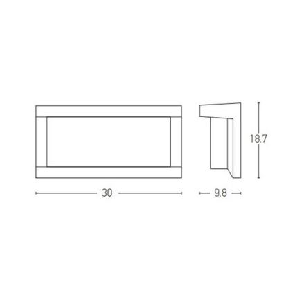 Zambelis E128 - Vonkajšie nástenné svietidlo 1xE27/18W/230V IP54 antracit