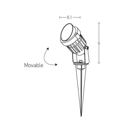 Zambelis E153 - LED Vonkajšia lampa LED/5W/230V IP65 antracit