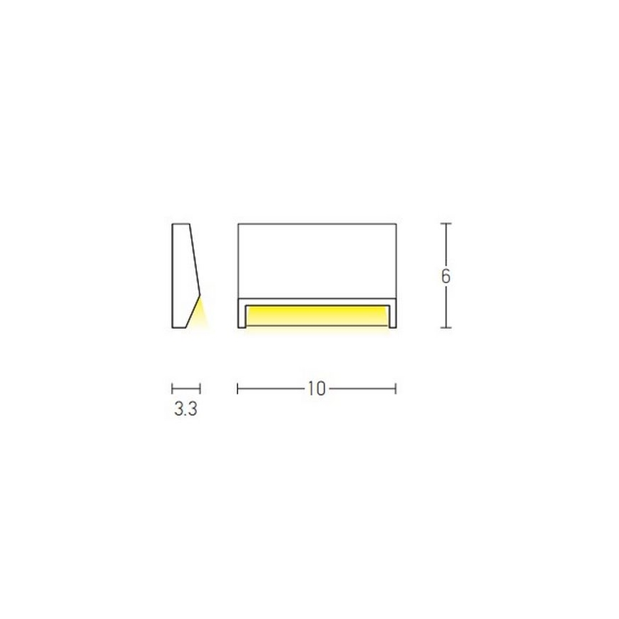 Zambelis E181 - Vonkajšie schodiskové svietidlo LED/1,5W/230V IP54 antracit