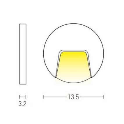 Zambelis E183 - Vonkajšie schodiskové svietidlo LED/3W/230V IP54 antracit