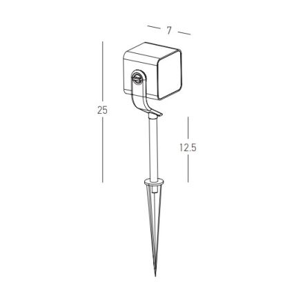 Zambelis E286 - LED Vonkajšia lampa LED/12W/230V IP65 antracit