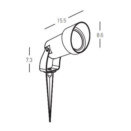 Zambelis E310 - Vonkajšia lampa 1xGU10/7W/230V IP54