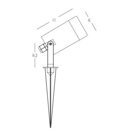 Zambelis E312 - Vonkajšia lampa 1xGU10/7W/230V IP54