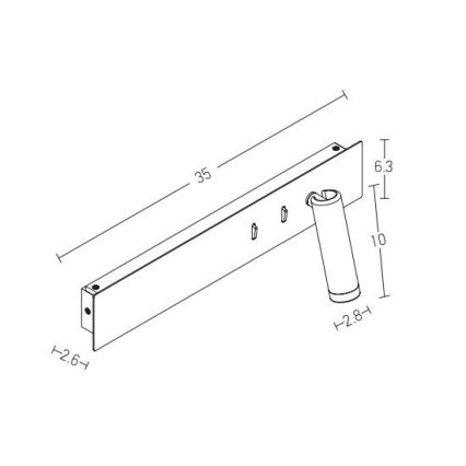 Zambelis H52 - LED Nástenné svietidlo LED/3W + LED/10W/230V biela