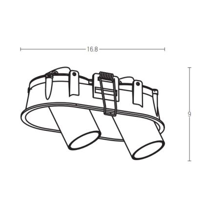 Zambelis Z11207-W - LED Podhľadové bodové svietidlo 2xLED/7W/230V CRI90 biela