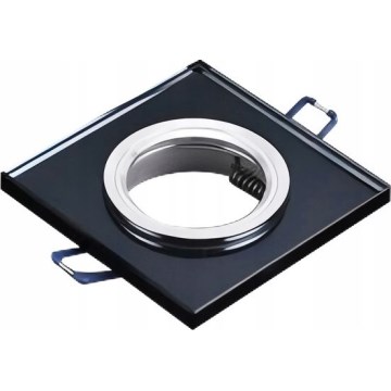 Zapustené svietidlo do podhľadu 1xGU10/MR16/10W/230V 9x9 cm čierne