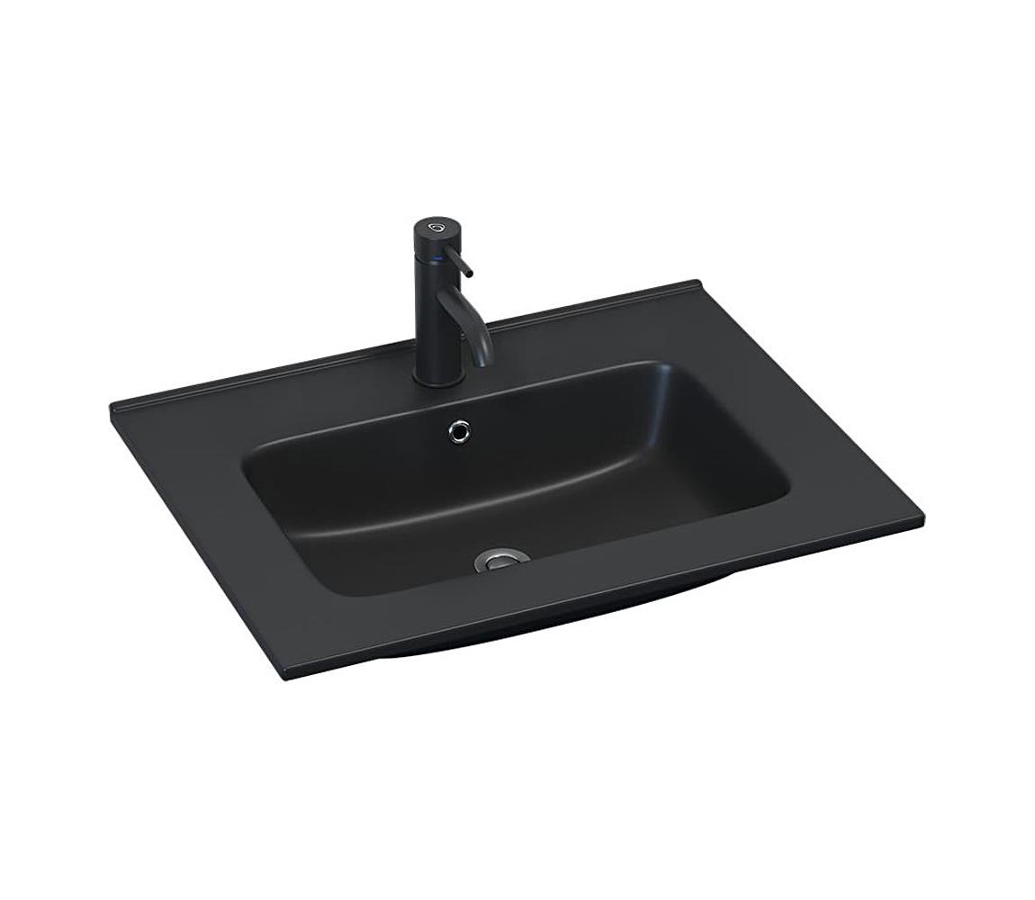 BATH DELUXE Zapustené umývadlo LILLESNAD 61x46cm keramika/čierna 06-060-27-02-00