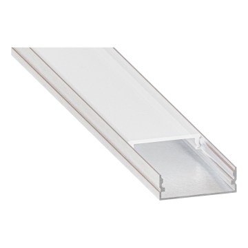 Zapustený profil pre LED pásy 1 m strieborný/biely
