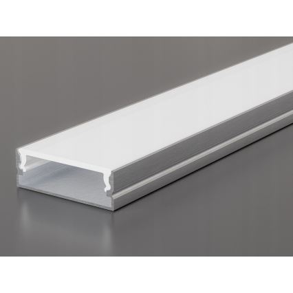 Zapustený profil pre LED pásy 1 m strieborný/biely