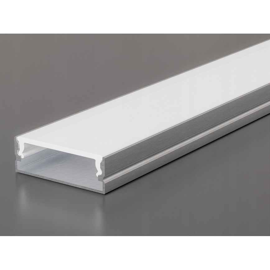 Zapustený profil pre LED pásy 1 m strieborný/biely