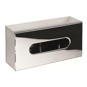 Zásobník na vreckovky 25x13 cm nerezový/strieborný