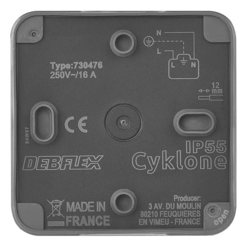 Zásuvka do vlhkého prostredia IP55