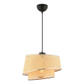 Závesná lampa BARETTE 1xE27/60W/230V béžová/lesklý chróm
