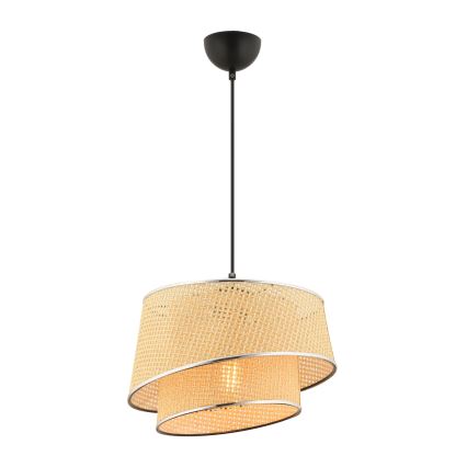 Závesná lampa BARETTE 1xE27/60W/230V béžová/lesklý chróm