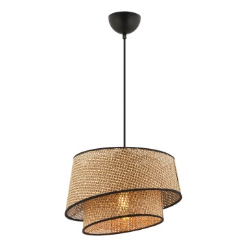 Závesná lampa BARETTE 1xE27/60W/230V hnedá/čierna