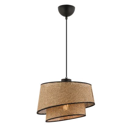 Závesná lampa BARETTE 1xE27/60W/230V hnedá/čierna