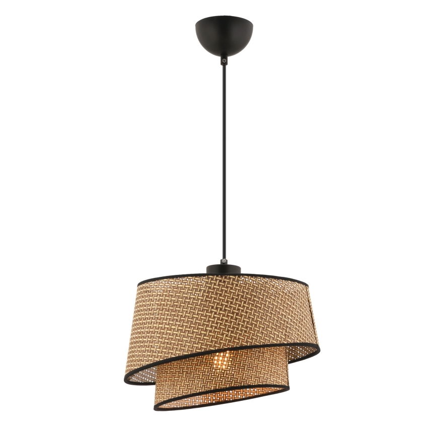 Závesná lampa BARETTE 1xE27/60W/230V hnedá/čierna