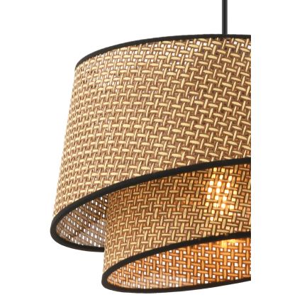 Závesná lampa BARETTE 1xE27/60W/230V hnedá/čierna
