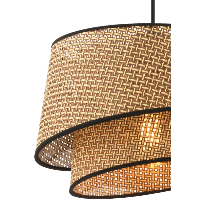 Závesná lampa BARETTE 1xE27/60W/230V hnedá/čierna