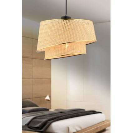 Závesná lampa BARETTE 1xE27/60W/230V hnedá/zlatá