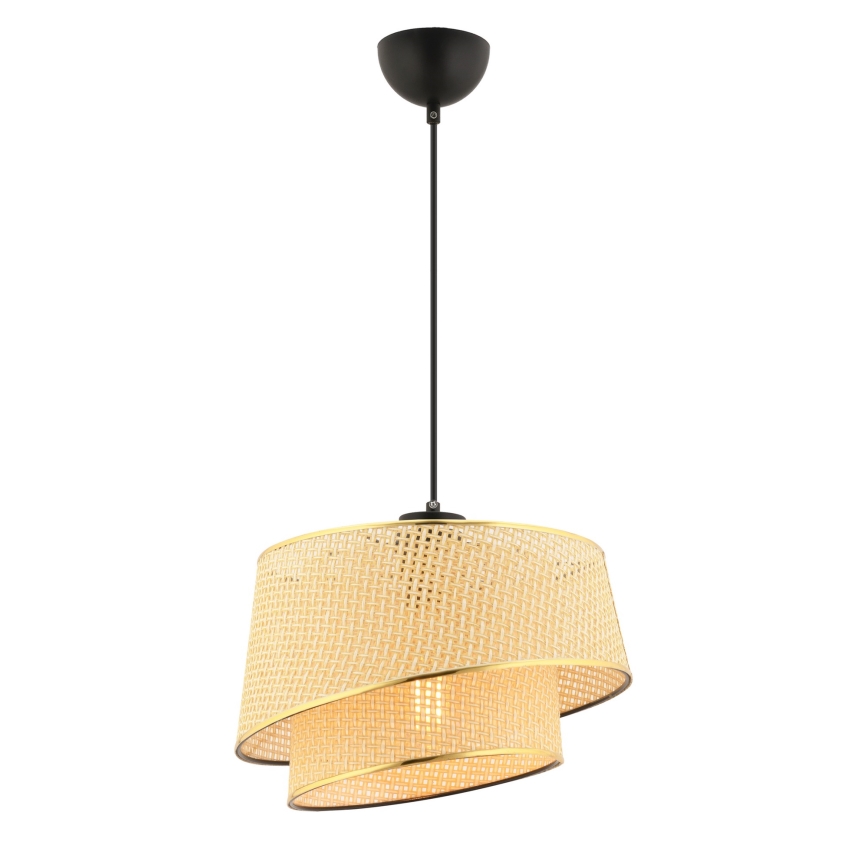 Závesná lampa BARETTE 1xE27/60W/230V hnedá/zlatá