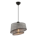 Závesná lampa BARETTE 1xE27/60W/230V sivá/čierna