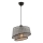 Závesná lampa BARETTE 1xE27/60W/230V sivá/čierna