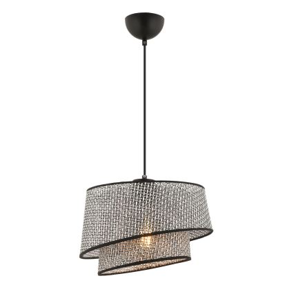 Závesná lampa BARETTE 1xE27/60W/230V sivá/čierna