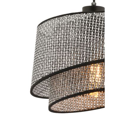 Závesná lampa BARETTE 1xE27/60W/230V sivá/čierna