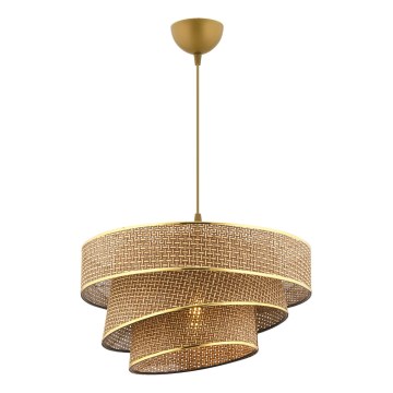 Závesná lampa COUPER 1xE27/60W/230V hnedá/zlatá