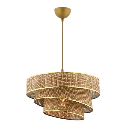 Závesná lampa COUPER 1xE27/60W/230V hnedá/zlatá