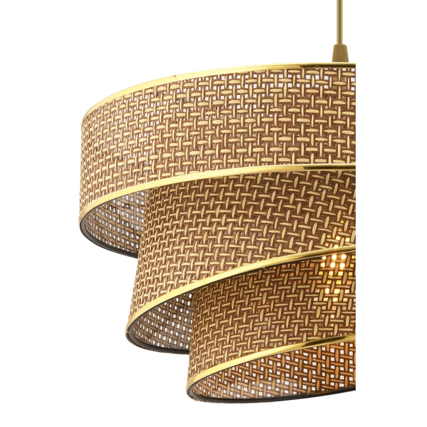 Závesná lampa COUPER 1xE27/60W/230V hnedá/zlatá