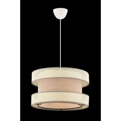 Závesná lampa HALO 1xE27/60W/230V béžová/krémová