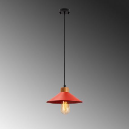 Závesná lampa MANAVGAT 1xE27/40W/230V červená/hnedá