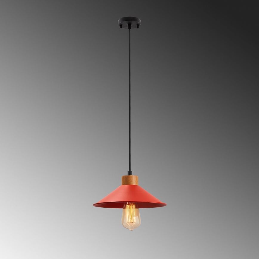 Závesná lampa MANAVGAT 1xE27/40W/230V červená/hnedá