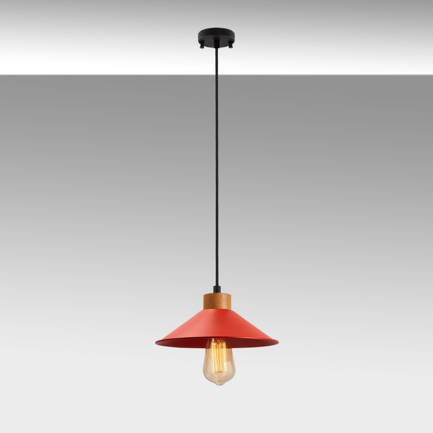Závesná lampa MANAVGAT 1xE27/40W/230V červená/hnedá