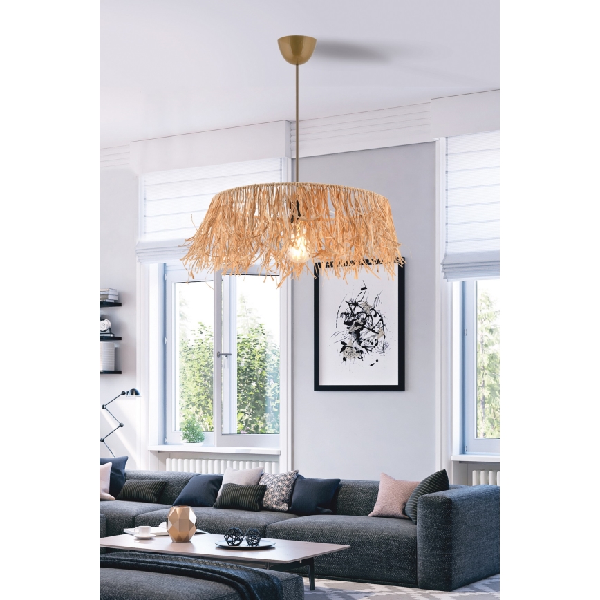 Závesná lampa MARISKA na kábli 1xE27/40W/230V ráfia