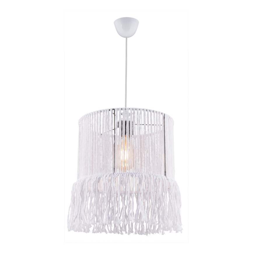 Závesná lampa NESS MACRAME 1xE27/40W/230V biela
