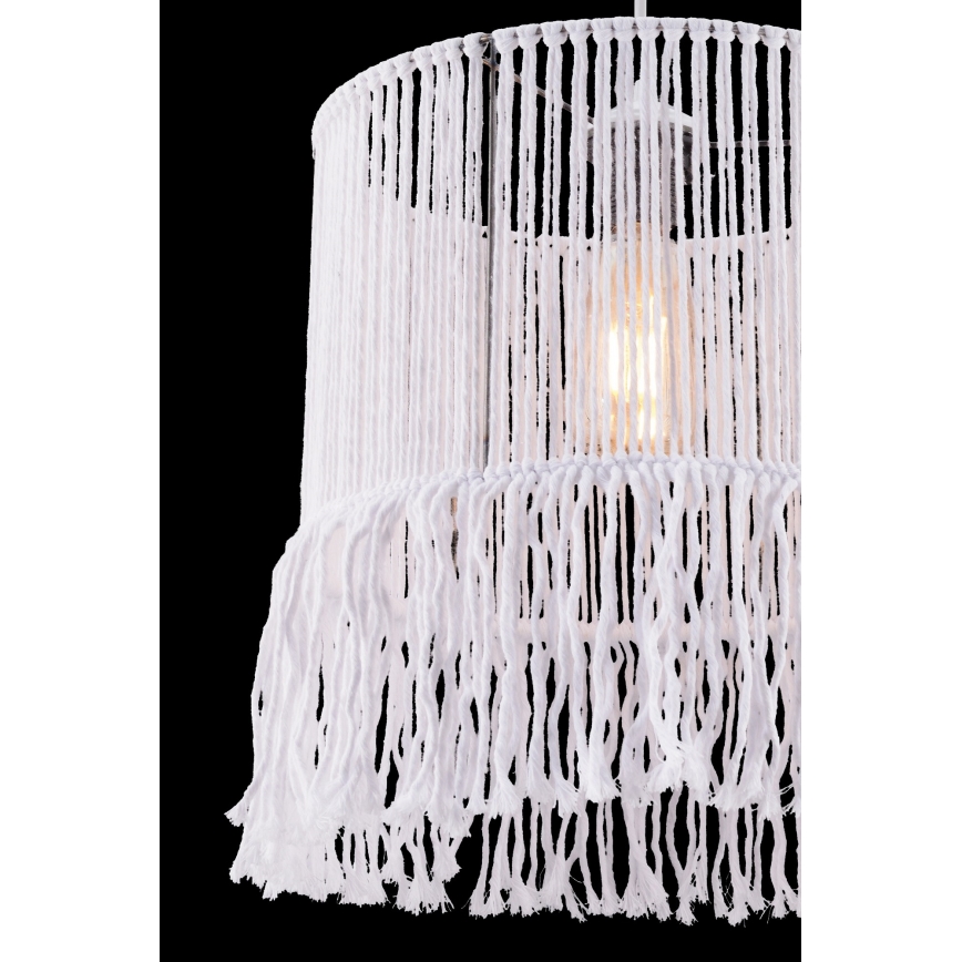 Závesná lampa NESS MACRAME 1xE27/40W/230V biela
