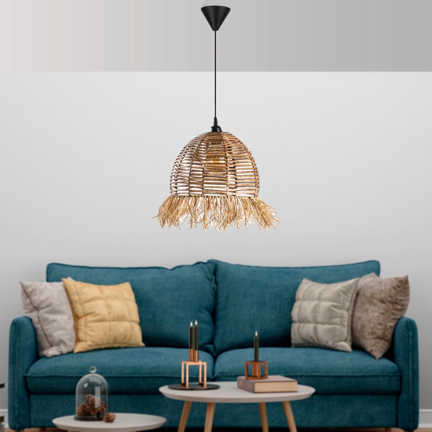 Závesná lampa RUYO 1xE27/40W/230V hnedá