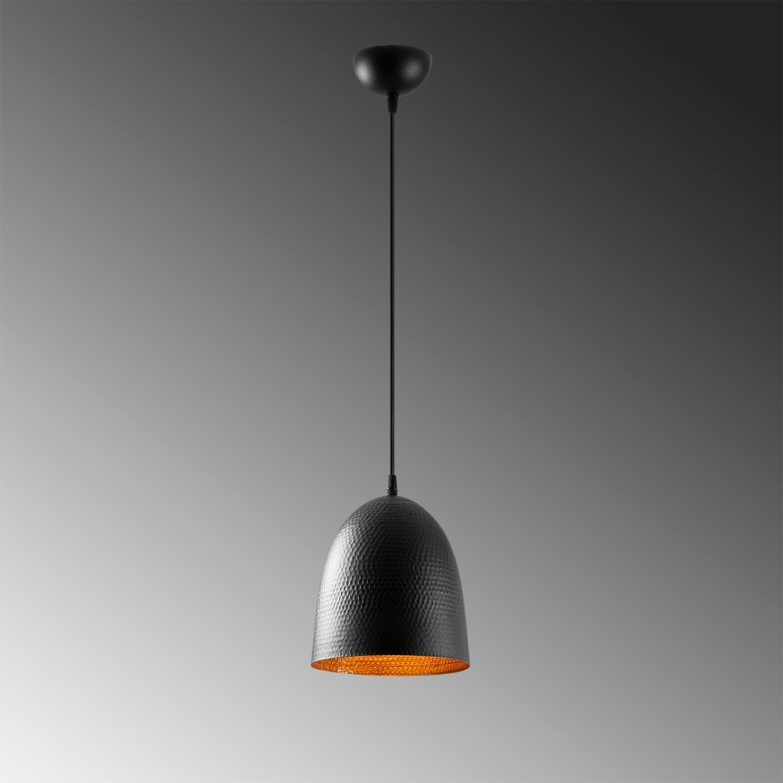 Závesná lampa TATTOO 1xE27/40W/230V Ø 20 cm čierna