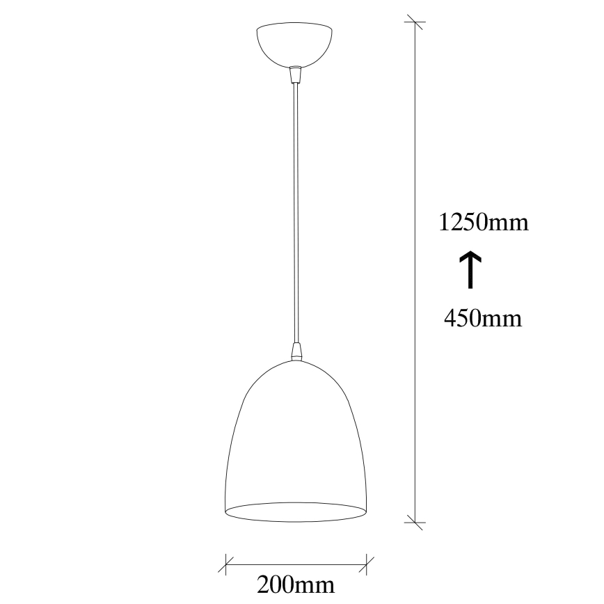 Závesná lampa TATTOO 1xE27/40W/230V Ø 20 cm čierna
