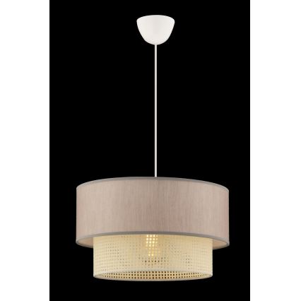 Závesné svetlo ECHO 1xE27/60W/230V béžová/krémová