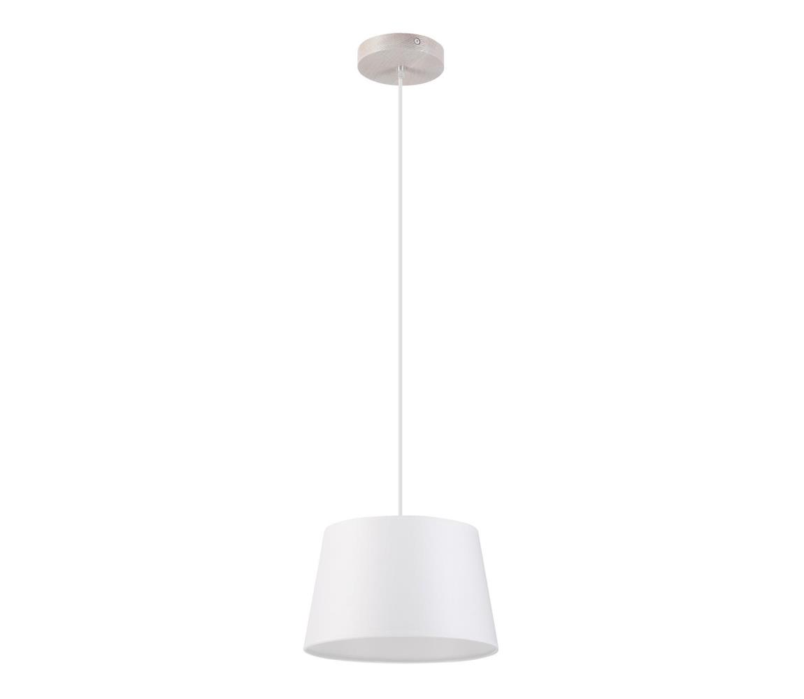 Závesné svietidlo AIDA na lanku 1xE27/60W/230V, priemer 25 cm, dub/biela LM-1.98/BIAŁY/250